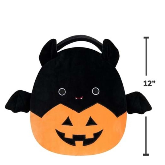 Emily the Bat Squishmallow Pumpkin Plush Treat Pail - Picture 2 of 8